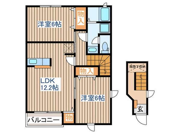 ＶＩＶＡＣＥ雷神Ｄ棟の物件間取画像